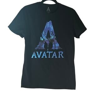 Avatar Movie Black Short Sleeve Graphic Cotton T-Shirt Reg Size S